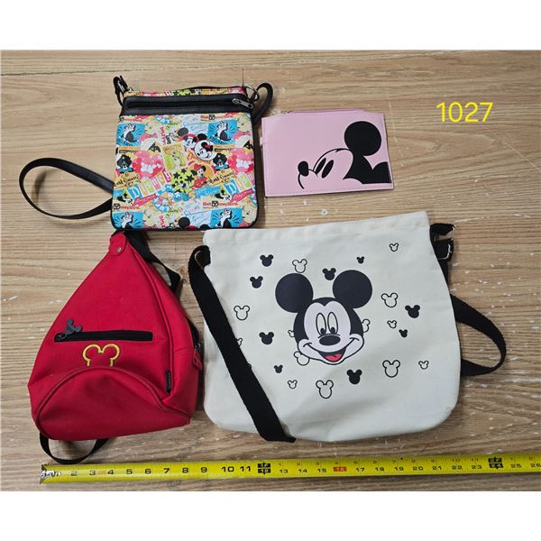 (4) Disney Mickey Mouse Bags (New/Like New)