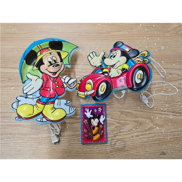 (2) Vintage Mickey Lights, Light Switch Cover