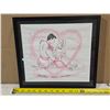 Image 1 : Prof. Framed Cinderella Art, 12"x13" - Signed by Disney Artist