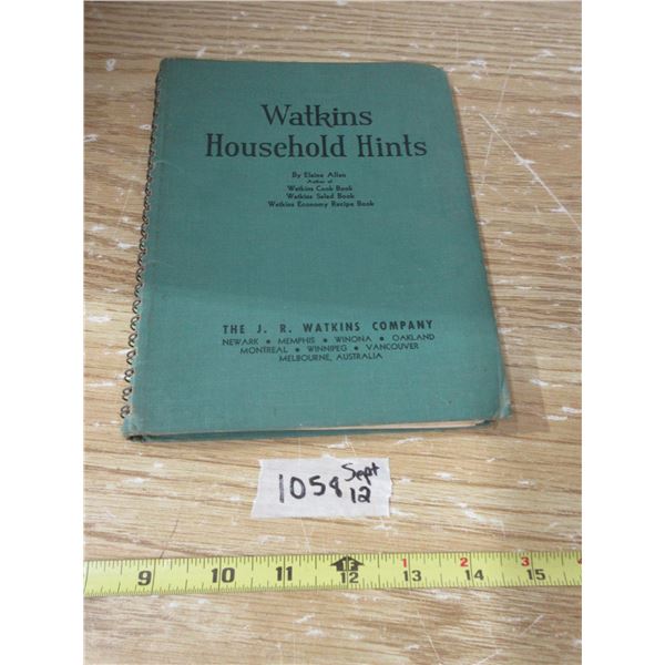 Watkins 1941 Household Hints