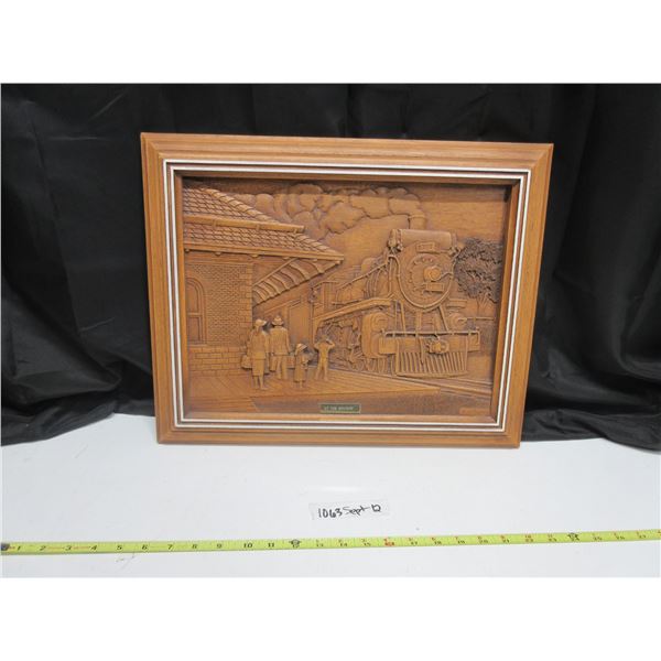 Kim Murray woodcarved picture