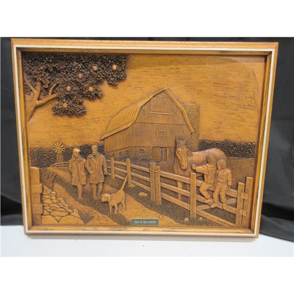 Kim Murray woodcarved picture