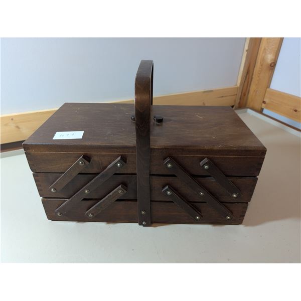 Sewing box with contents