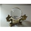 Image 2 : Clear gazing ball with globe image inside, with stand