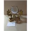 Image 3 : Clear gazing ball with globe image inside, with stand