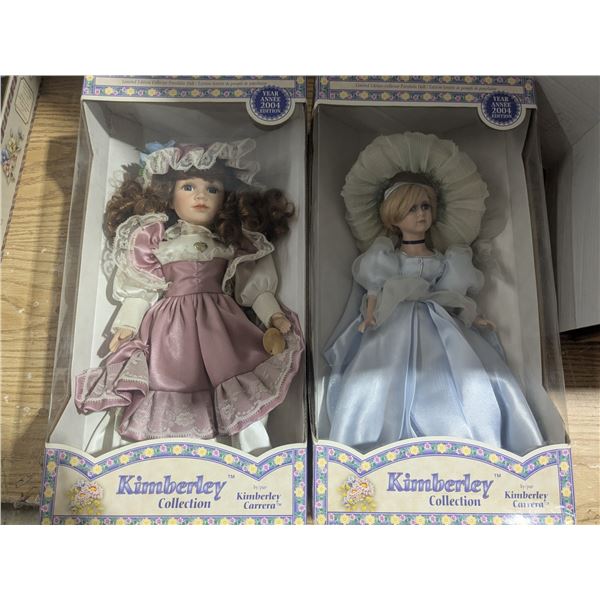 (2) Kimberly Collection Porcelain Dolls in Original Box