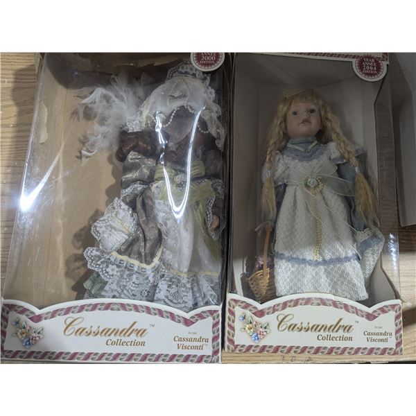 (2) Cassandra Collection Porcelain Dolls in Original Box