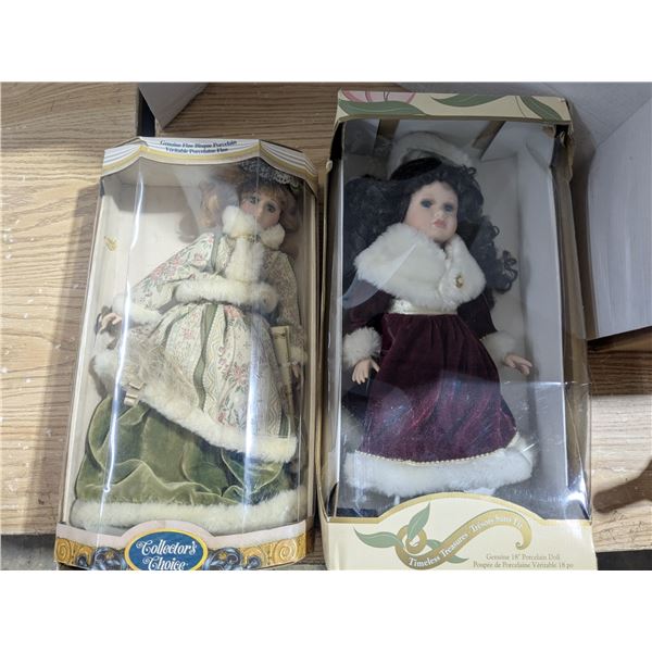 (2) Porcelain Dolls in Original Boxes