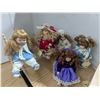 Image 1 : (5) Porcelain Dolls - Sitting and Standing