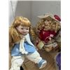 Image 3 : (5) Porcelain Dolls - Sitting and Standing