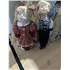 Image 3 : (4) Porcelain Dolls w/ Stands