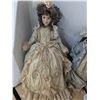 Image 4 : (4) Porcelain Dolls w/ Stands