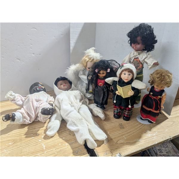 Assorted Vintage Doll Lot - Vinyl, Cork, Plastic, etc.