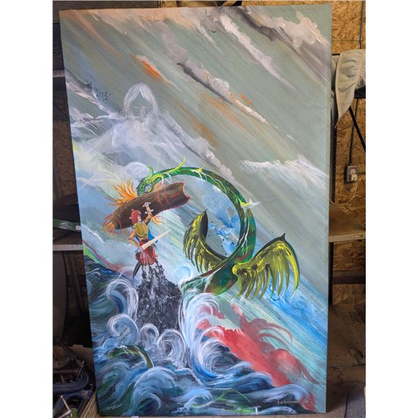 Large Painted Canvas, 42"x 70" - J.D. Garrison
