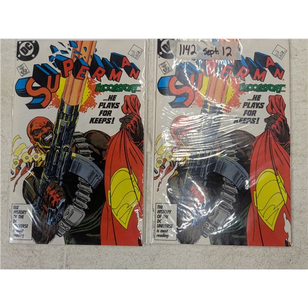 (2) April 1987 Superman #4 (DC) - Mint/NM