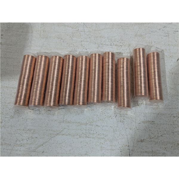 (10) Rolls 2011 Canada One Cent Coins (Magnetic)