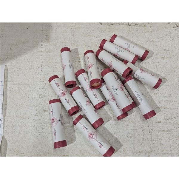 (15) Rolls 2005 Canada One Cent Coins