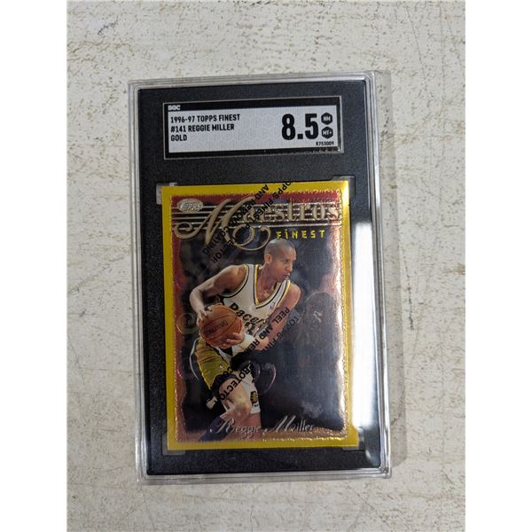 1996-97 NBA Topps Finest Reggie Miller Gold Card #141 SGC 8.5