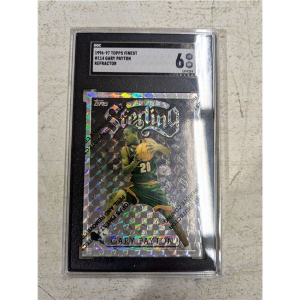 1996-97 NBA Topps Finest Gary Payton Refraction Card #114 SGC 6