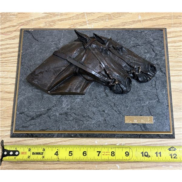 The Teeworth Plate - Bronze Horse  - Total Weight 1.95 Kg.