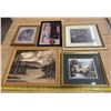 Image 1 : Collection of five framed decorative wall art.