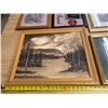Image 2 : Collection of five framed decorative wall art.