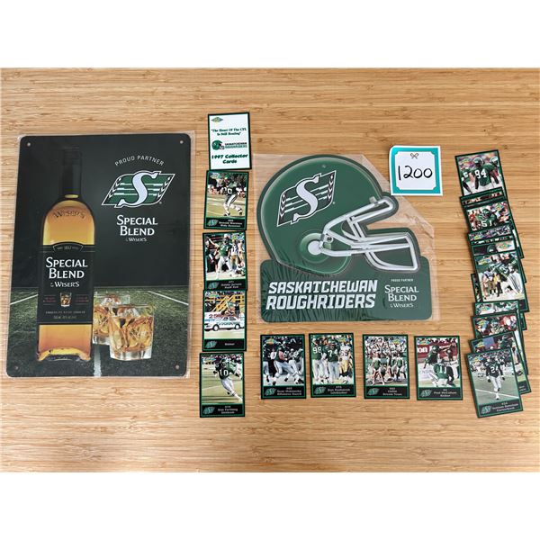 Rider Tin Signs and Complete 1997 set of 30 cards