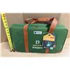 Image 1 : Tenalach Night & Day Frisjam game set packed in a green canvas carrying case with brown leatherette 