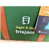 Image 3 : Tenalach Night & Day Frisjam game set packed in a green canvas carrying case with brown leatherette 