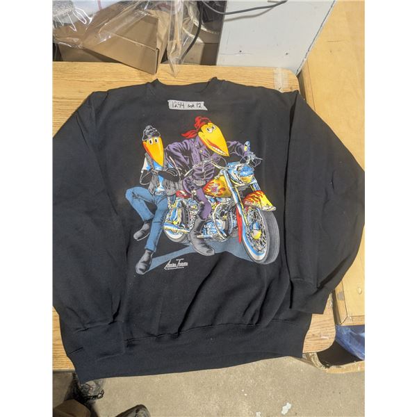 1993 Heckle & Jeckel Motorcycle Crewneck, Size XL