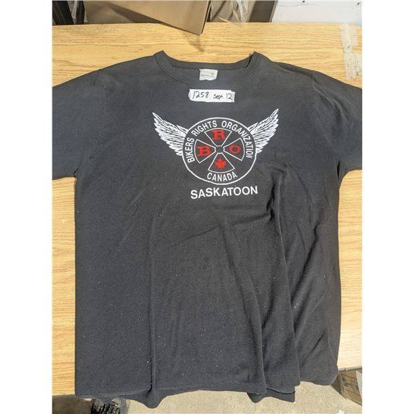1980’s Biker Rights Organization Saskatoon T-Shirt, Size L