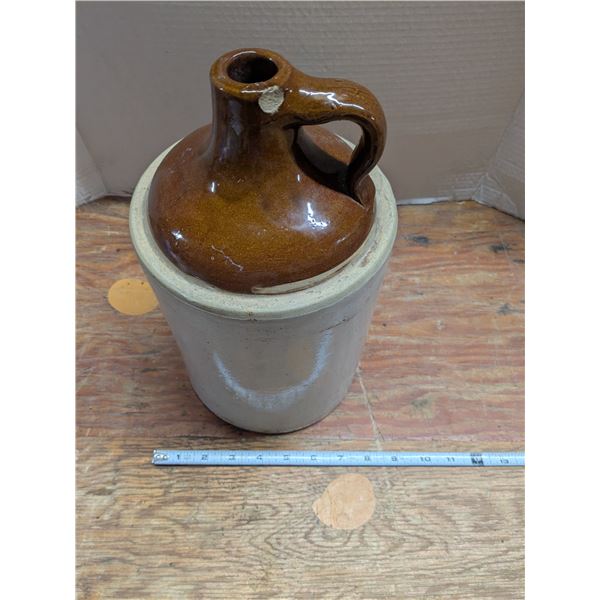 1-Gal Stoneware Jug - one chip, no cracks