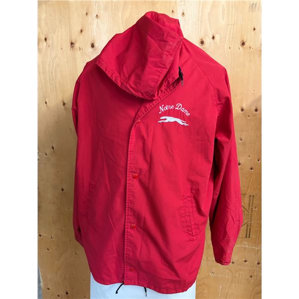 Nortre Dane varsity jacket Mid West Sportswear Ltd. (Made In Saskatoon)  Size XL.