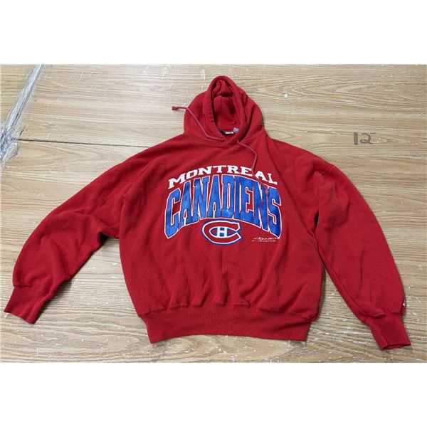 Vintage Red Montreal Canadiens pullover hoodie. Size XL.
