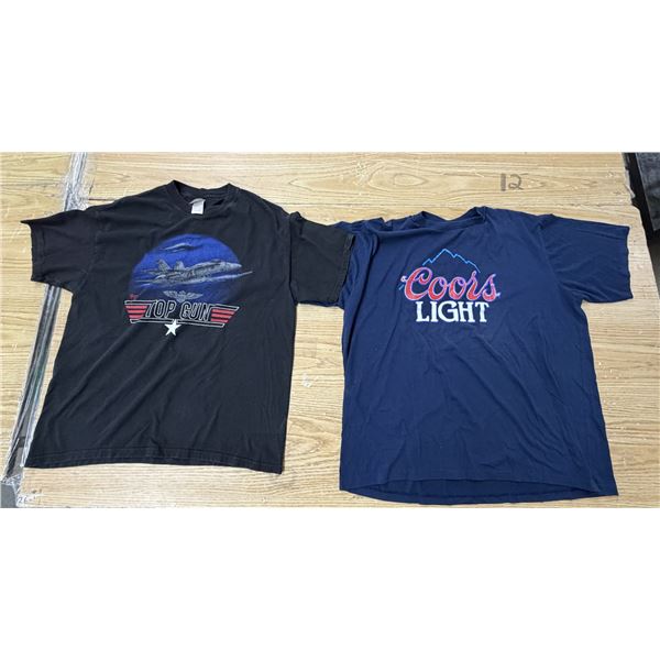 (2) XL T-Shirts - Top Gun and Coors Light.