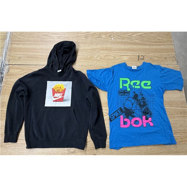 Nike Hoodie and Reebok T-Shirt. (Size Both Small)