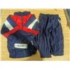 Image 1 : NOS Brooks Windbreaker Jacket & Pants, Red on Blue – Size SM