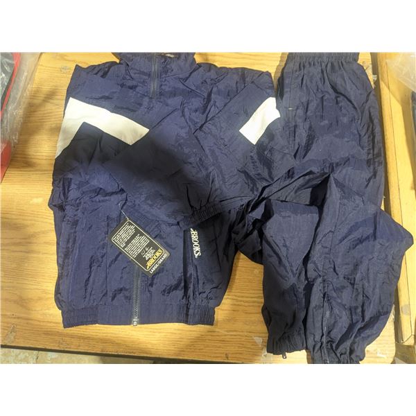 NOS Brooks Windbreaker Jacket & Pants, Navy Blue – Size L