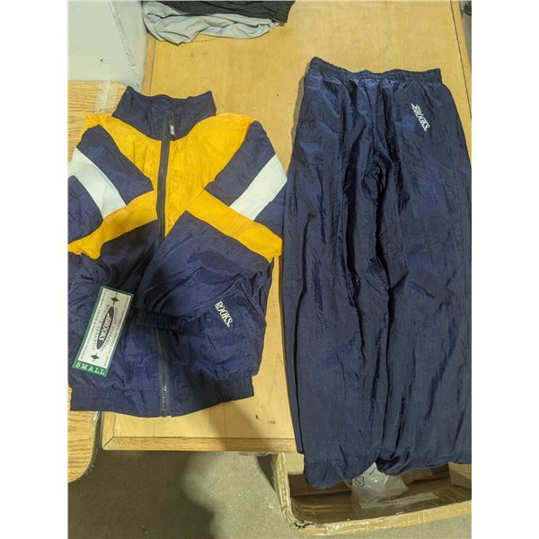 NOS Brooks Yellow on Navy Jacket (SM) and Navy Pants (Med)