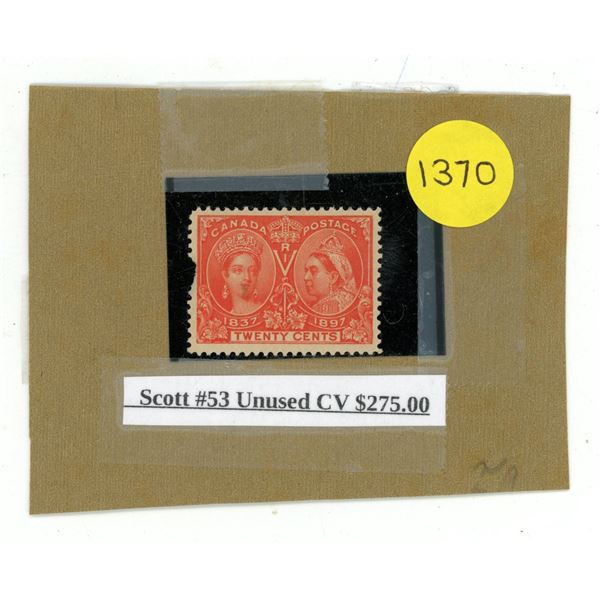 Scott #53 Unused CV $275.00.