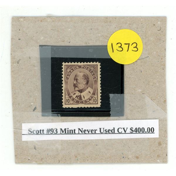 Scott #93 Mint Never Used CV $400.00.