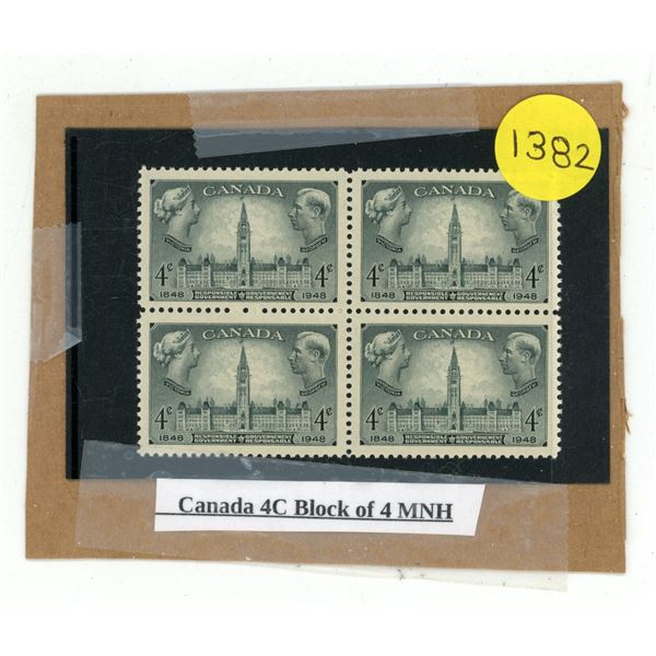 Canada 4C Block of MNH.