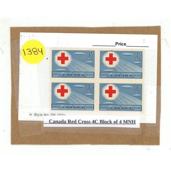 Canada Red Cross 4C Block of 4MNH.