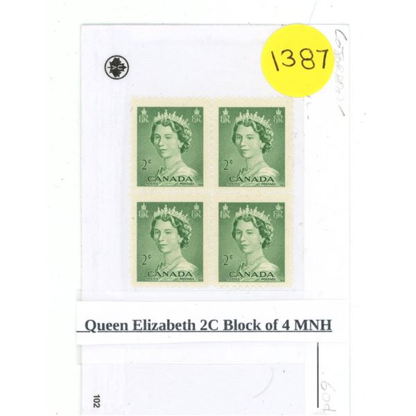 Queen Elizabeth 2C Block of 4 MNH.