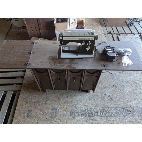 Vintage Husqvarna 2000 Sewing Machine w/ Cabinet