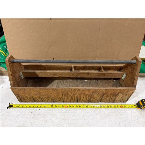 Wooden Tool Box. (31" X 9" X 13")