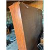 Image 12 : Large Solid 2 Pieces Wood China Cabinet. (Total Height 76 Inch, Length 81 Inch, Breadth 18 Inch)