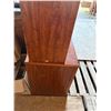 Image 8 : Large Solid 2 Pieces Wood China Cabinet. (Total Height 76 Inch, Length 81 Inch, Breadth 18 Inch)