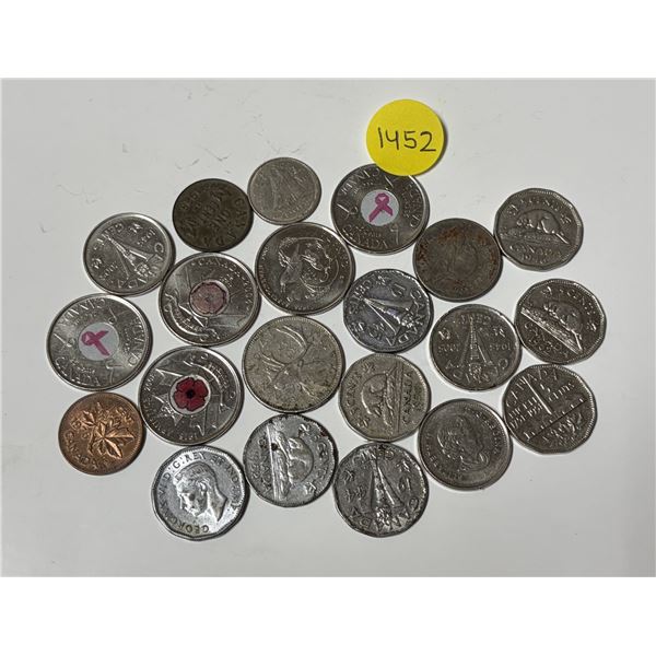 Lot of Assorted Canadian Coins.