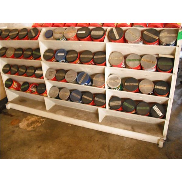 large lot of assorted parts in 50+ containers - electrical parts, ignition parts, keys & locks, etc.